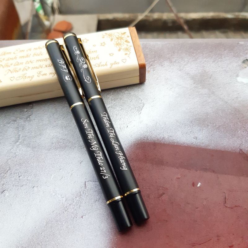 Bút ký khắc tên BYL_001/Bút bi vỏ kim loại/Quà sinh nhật/Quà tặng đối tác, nhân viên/Miễn phí khắc tên theo yêu cầu