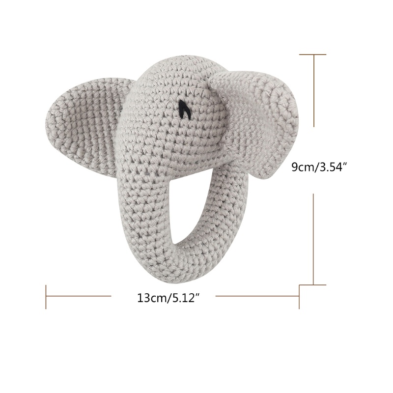 Voi Nhồi Bông Bằng Cotton Đan Móc Dễ Thương Dùng Trang Trí Giường Ngủ / Ghế Sofa