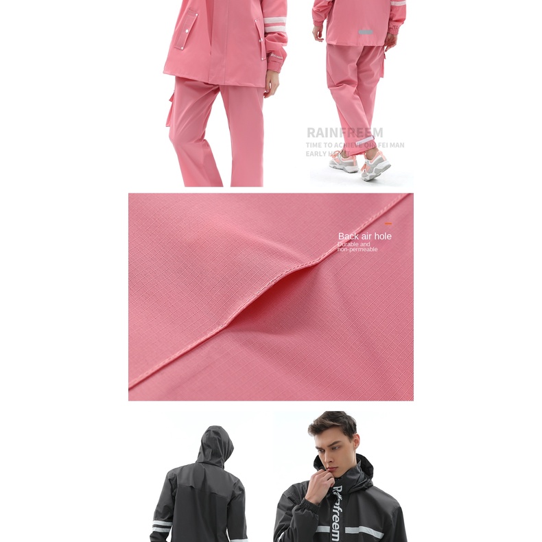 Áo Mưa Hai Lớp Phản Quang Thời Trang Dành Cho Người Lớn