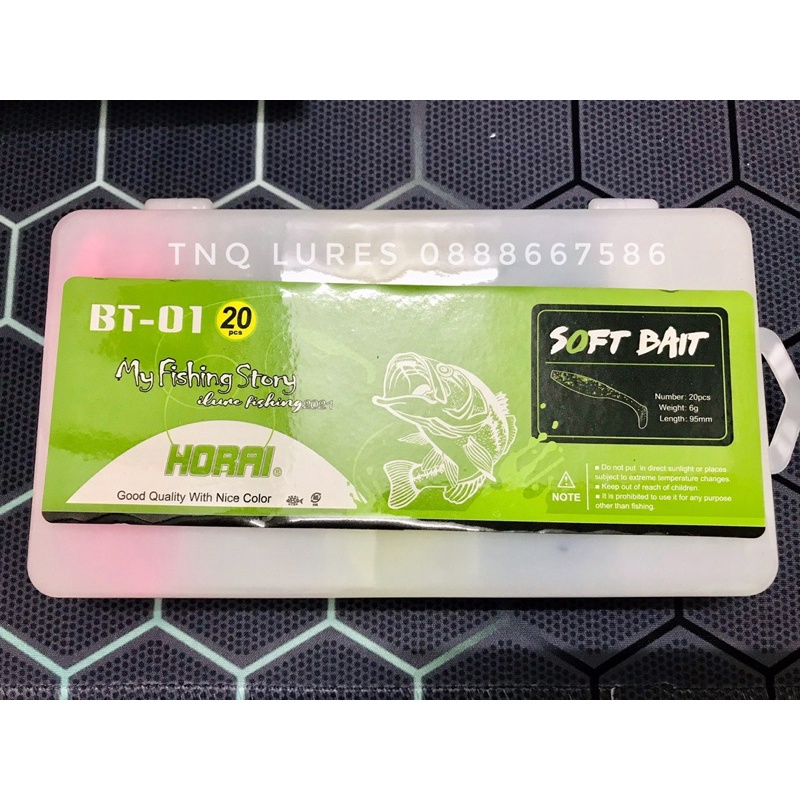 Mồi mềm câu lưỡi sắt Horai (hộp 20 con) - TNQ LURES