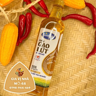 Dầu gạo lức nguyên chất Simple - chai 1 lít