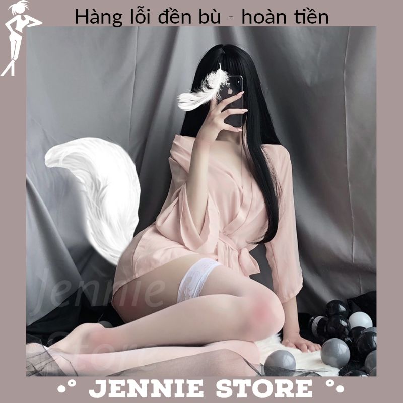 Áo choàng ngủ xuyên thấu sexy - khoác ngủ kèm quần lọt khe gợi cảm | BigBuy360 - bigbuy360.vn