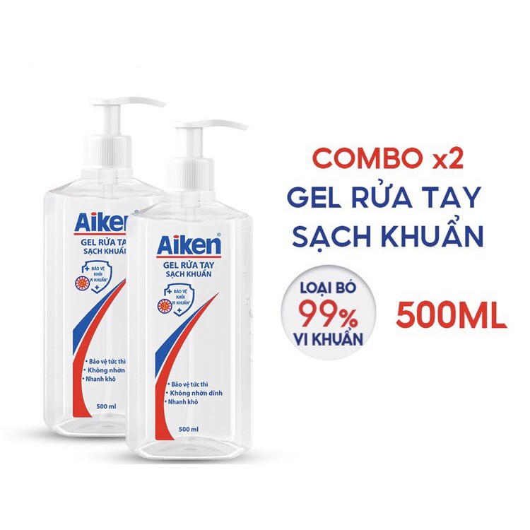 Gel rửa tay Sạch khuẩn Aiken 500ml