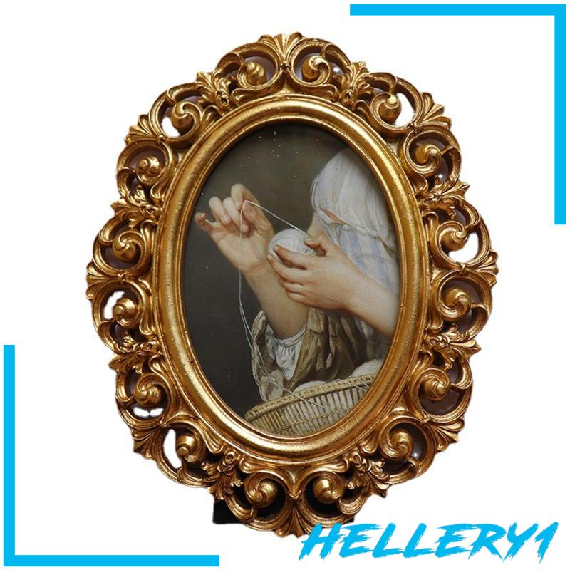 [Hellery1] Khung Ảnh Nhựa Resin Cổ Điển Treo Tường Nghệ Thuật Sang Trọng
