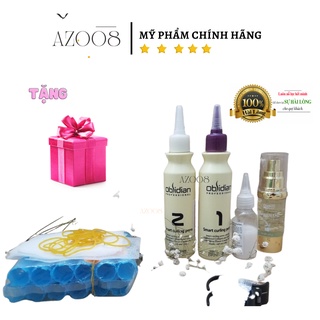 thuốc uốn lạnh tại nhà Obsidian 3D, uốn lạnh hàn quốc căng sóng không mùi 120ml AZ008, uốn tóc nam, tặng kẹp càng cua