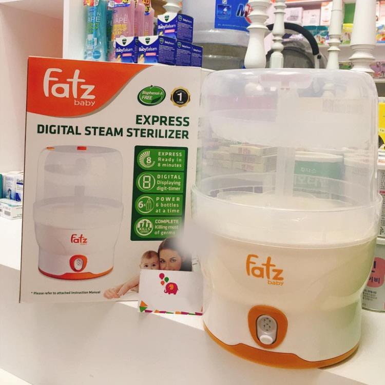Máy tiệt trùng hơi nước điện tử 6 bình sữa Fatzbaby FB4028SL