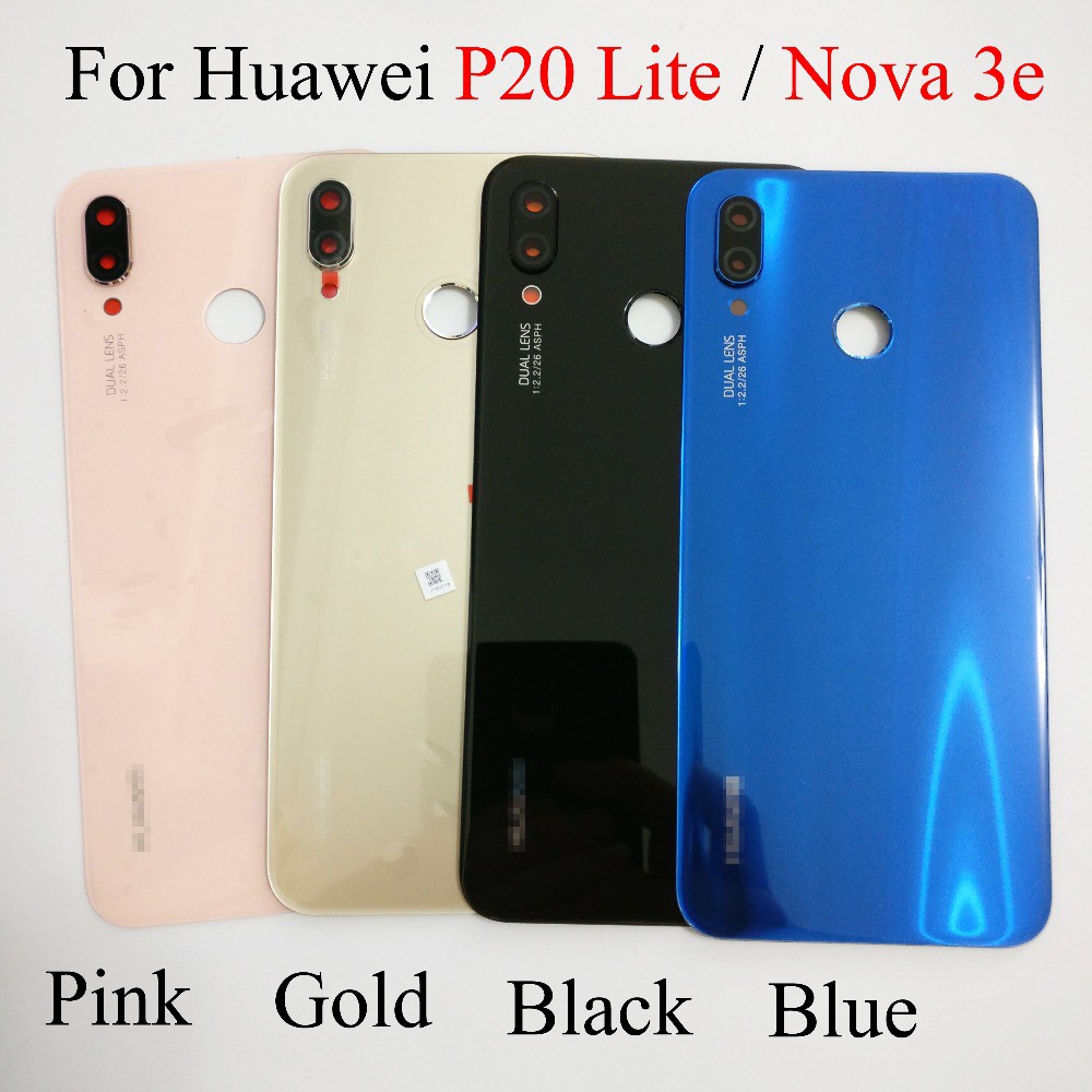 Ốp Điện Thoại Mặt Kính + Nắp Lens Camera Sau Cho Huawei P20 Lite / NOVA 3E NOVA 3E P20 Lite