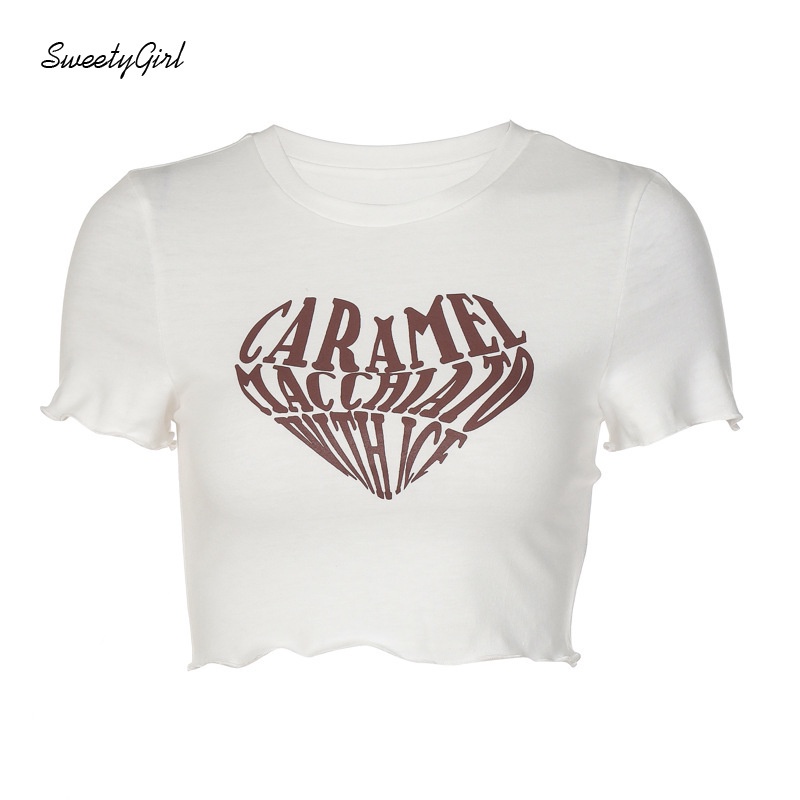 Áo Thun Crop Top Tay Ngắn 2022 Gợi Cảm Cho Nữ