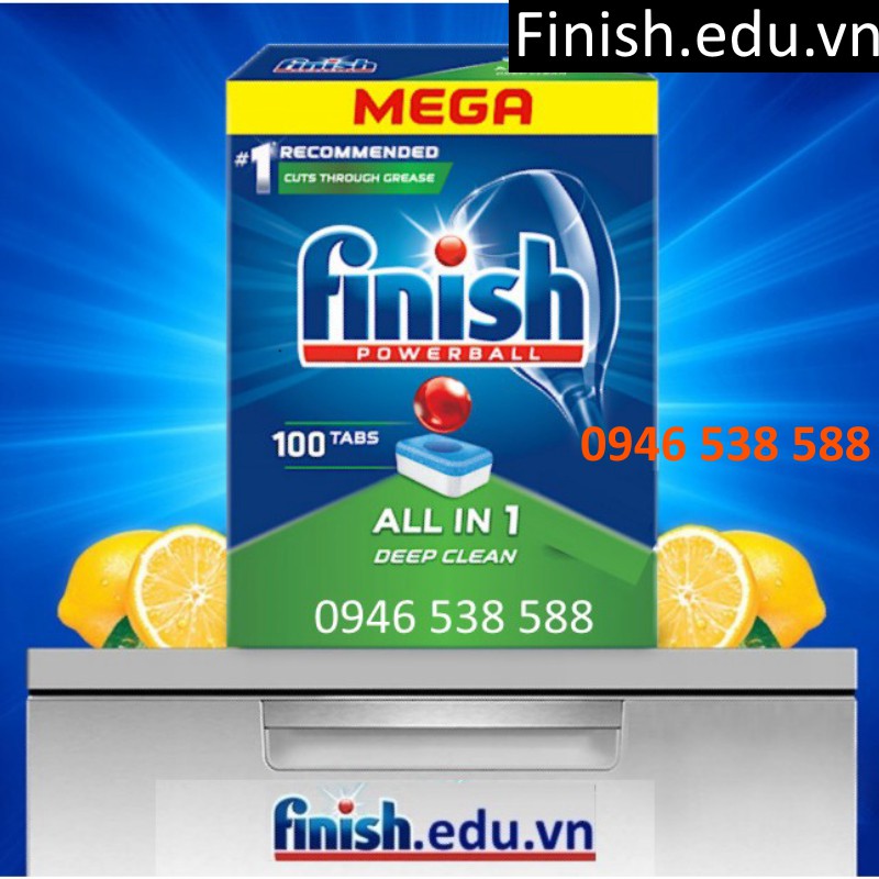 Viên rửa bát finish all-in-1 100 viên