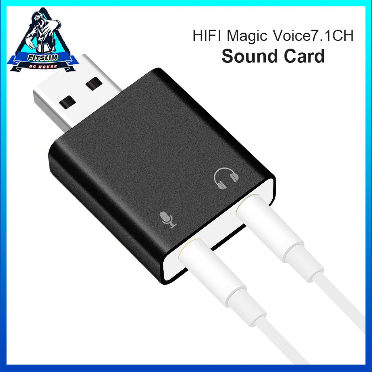 USB âm thanh bên ngoài Card âm thanh USB sang giắc cắm 3.5mm Bộ chuyển đổi tai nghe