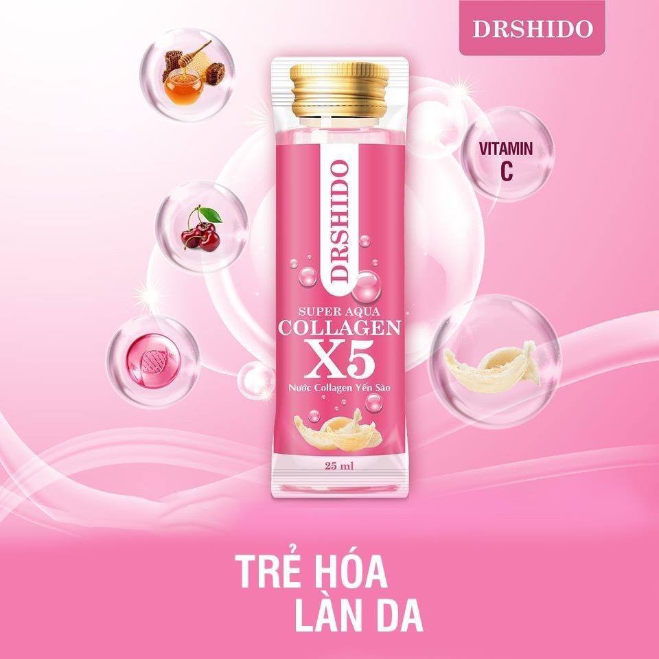 COMBO 02 Hộp Nước uống COLLAGEN Yến sào Nhật Bản - COLLAGEN SUPPER AQUA X5 | Thế Giới Skin Care