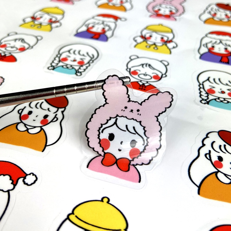 Miếng Dán Trang Trí Mini Họa Tiết Dễ Thương Phong Cách Nhật Bản