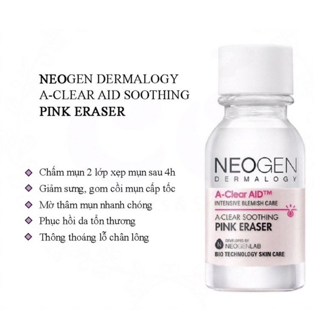 Chấm Mụn 2 Lớp Xẹp Mụn Sau 4H Neogen Dermalogy A-Clear Aid Soothing Pink Eraser 15ml | BigBuy360 - bigbuy360.vn