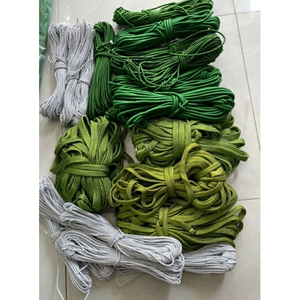 #Rẻ nhất làng# Dây dù xanh dẹt, tròn cuộn 10m chằng hàng, buộc đồ, mắc võng siêu chắc, bền bỉ - dây sợi to, dai chịu lực