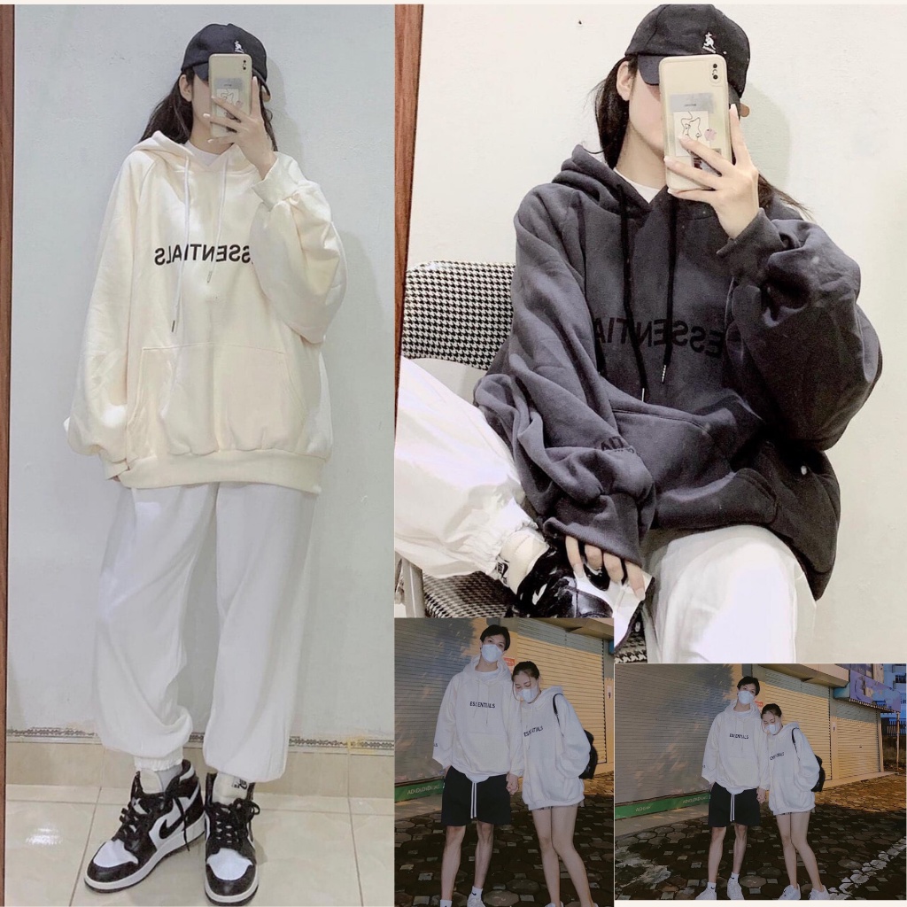 Áo hoodie Essentials Nam nữ có mũ, chất nỉ bông dày dặn form rộng dây kéo thời trang thu đông 2021 hình ảnh thật giá tốt | BigBuy360 - bigbuy360.vn