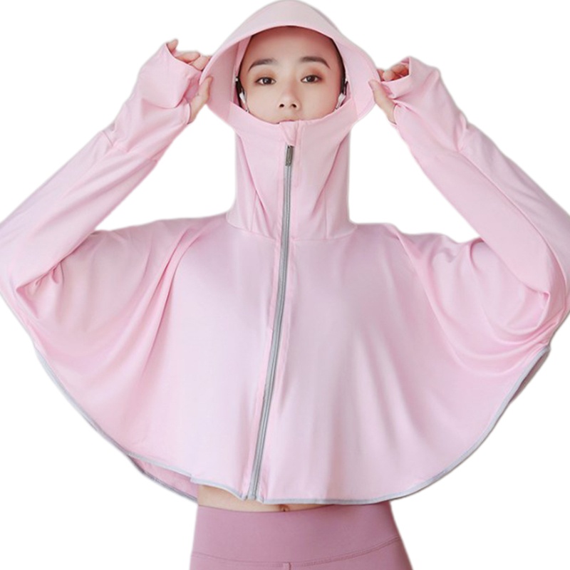 Xiangbao Áo Khoác Chống Nắng Bằng Lụa Lạnh Tay Dài Có Khóa Kéo Trọng Lượng Nhẹ Cho Nữ Đi Bộ Đường Dài Mùa