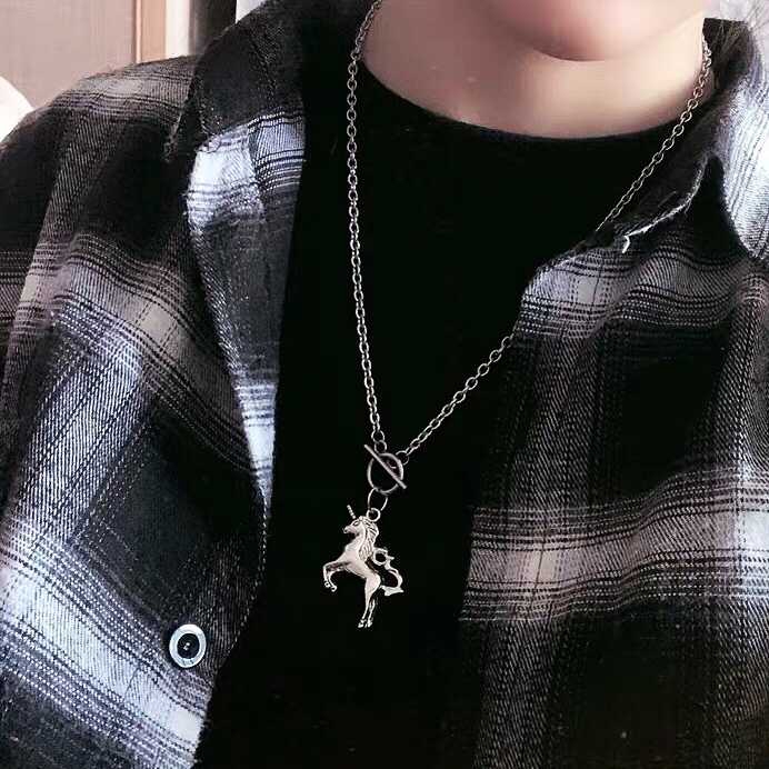 Dây chuyền họa tiết kì lân độc đáo thời trang phong cách hip hop cho cặp đôi