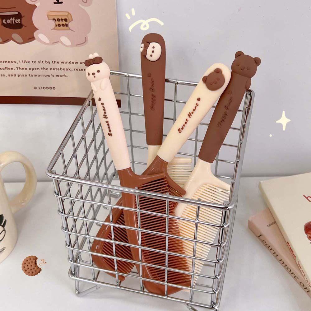 Lược Chải Tóc Tay Cầm Hình Gấu / Thỏ Hoạt Hình Đáng Yêu Cho Nữ