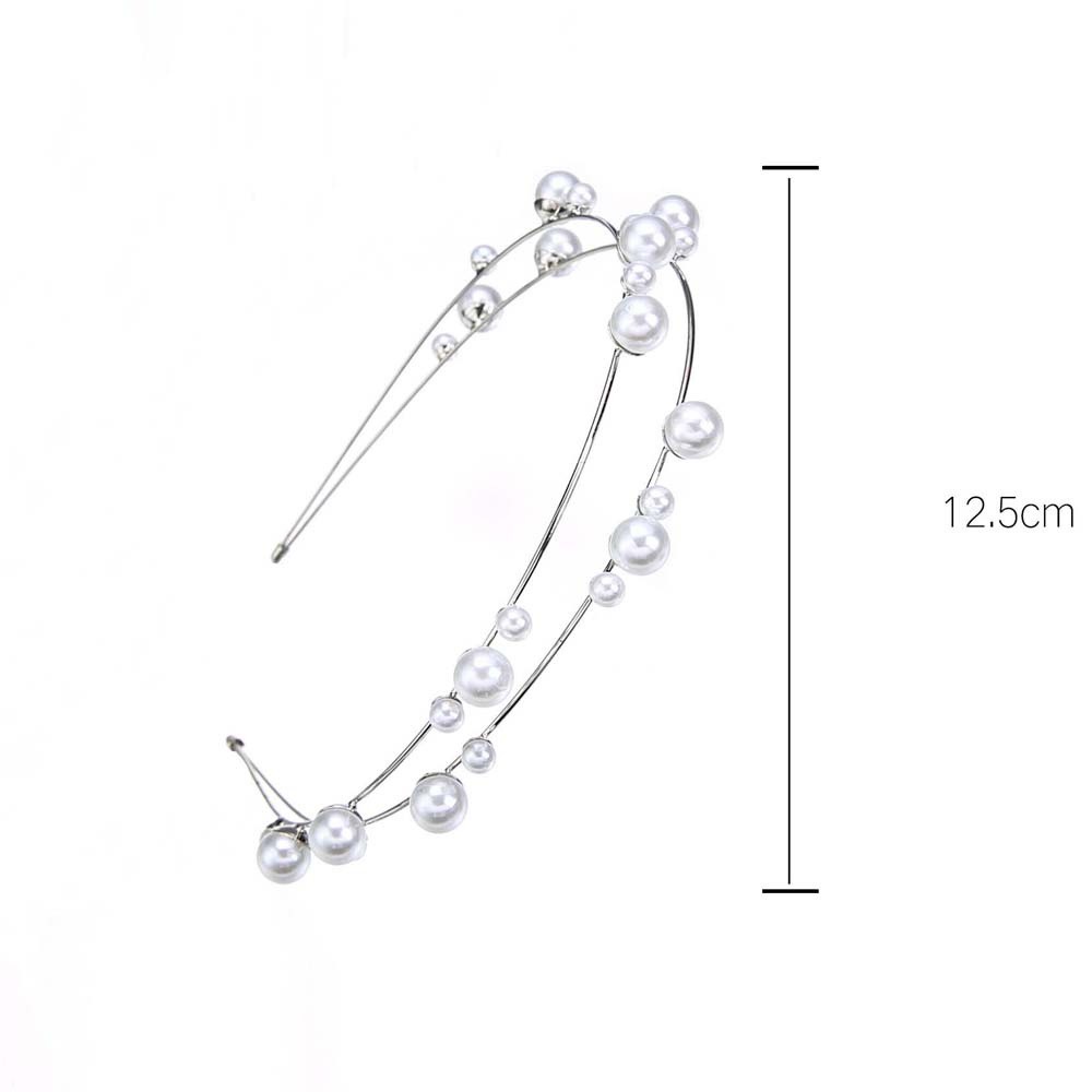 Băng đô cài tóc bằng hợp kim đính hạt ngọc trai / mặt trăng / ngôi sao tùy chọn ngọt ngào cho nữ