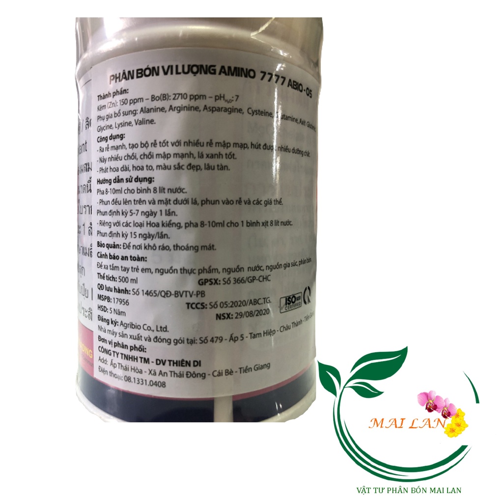 Phân Bón Lá Vitamin B1 Grofer Thái Lan - Kích Ra Rễ, Đâm Chồi, Dưỡng Cây Cho Hoa Lan, Cây Kiểng, Bonsai - #104 500ml