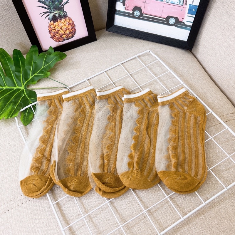 Combo túi tất ren thấp cổ xinh lắm luôn 5 đôi