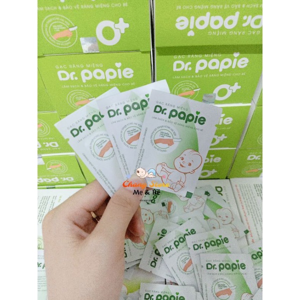 Gạc Rơ lưỡi Dr.papie cho bé hộp ( 30 miếng)