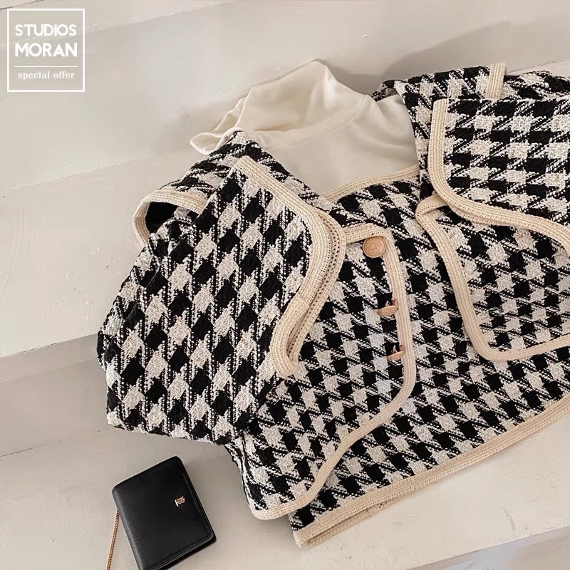 MOORAN STUDIO SET ÁO KHOÁC DẠ CROPTOP M Ulzzang kẻ caro HOT TREND 2021 kèm ảnh thật ở cuối | BigBuy360 - bigbuy360.vn