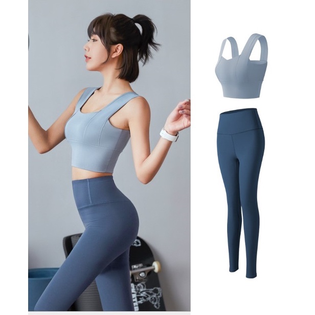 BỘ ĐỒ TẬP GYM NỮ 2 MÓN - QUẦN ÁO TẬP GYM YOGA NỮ 2 MÓN ÁO BRA QUẦN DÀI