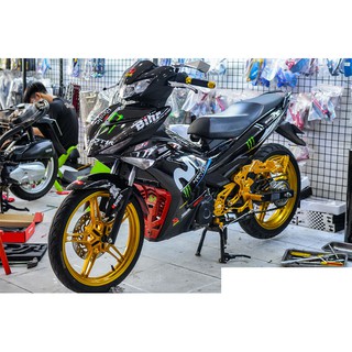 Tem trùm exciter 150 movistar trắng đen, độ team trùm decal xe máy ex dán đời 2015-2020