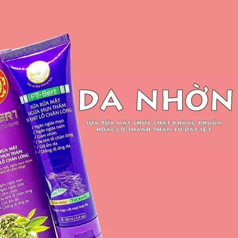 Sữa rửa mặt PT.BERT thảo mộc trà xanh tuýp 100ml