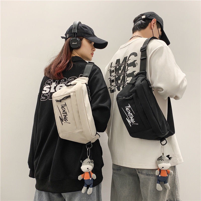 Túi bao tử nữ, nam đeo chéo vải Canvas Ulzzang Ficnting 300FIT