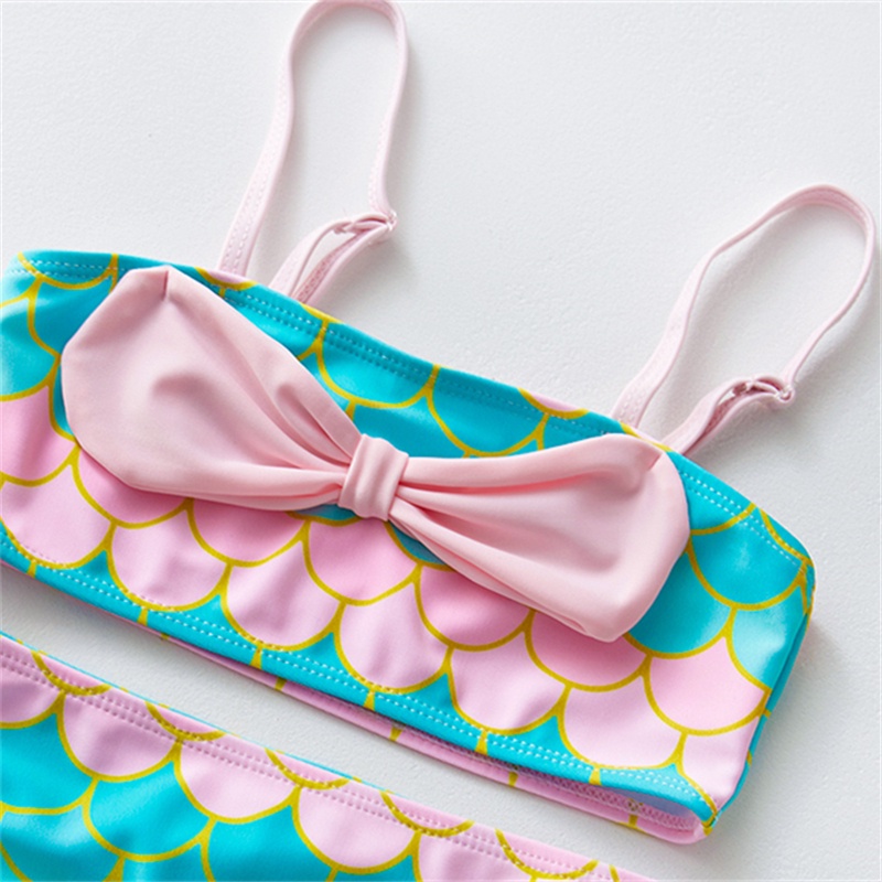 Bộ Đồ Bơi Hai Mảnh Thời Trang Nàng Tiên Cá Phong Cách Mới 2022 Cho Bé Gái 3-12 Tuổi