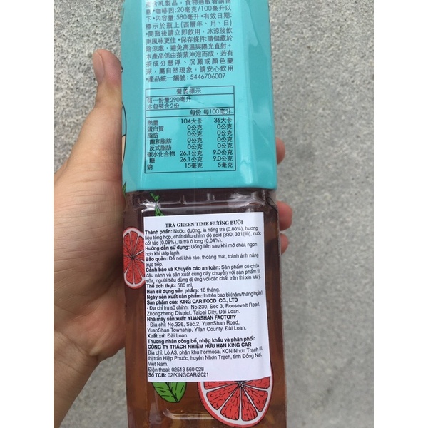 Hồng Trà Ceylon Green Time Chai 580Ml