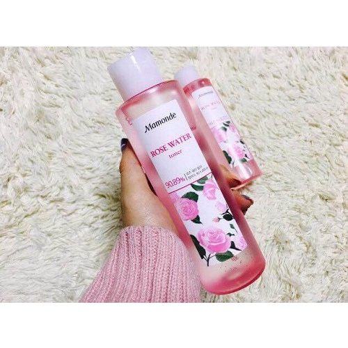 Nước Hoa Hồng Mamonde Rose Water Toner 250ml, Toner hoa hồng không cồn dành cho mọi loại da