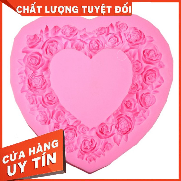 KHUÔN RAU CÂU BẰNG SILICON - ĐÚC VÒNG TRÁI TIM HOA HỒNG