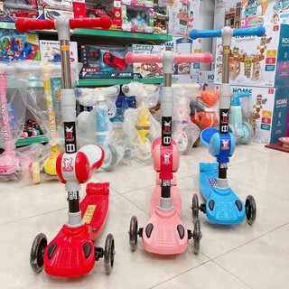 XE SCOOTER CÓ YÊN NGỒI CÓ NHẠC VÀ ĐÈN BÁNH XE