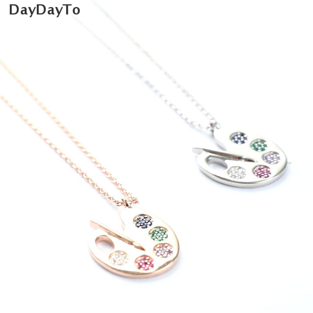 Vòng cổ Mặt Hình Bảng Màu Thời Trang Cho Nữ