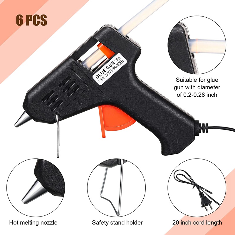 Set 6 Keo Nóng Mini 20W Phích Cắm US Chuyên Dụng Cho Làm Đồ Thủ Công