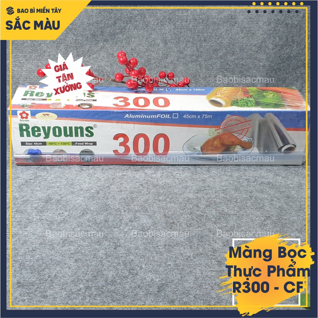 Màng bọc thực phẩm R300-CF - Cuộn bọc thực phẩm, thức ăn loại tốt cỡ to ( 45cmx75m) đảm bảo an toàn cho sức khỏe