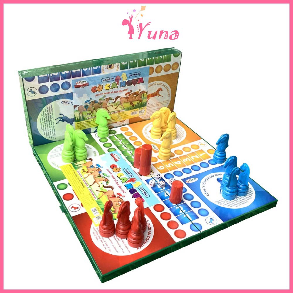 Cờ cá ngựa bằng NHỰA 42 x 42 cm - Cờ đua ngựa - Trò chơi thú vị mỗi ngày