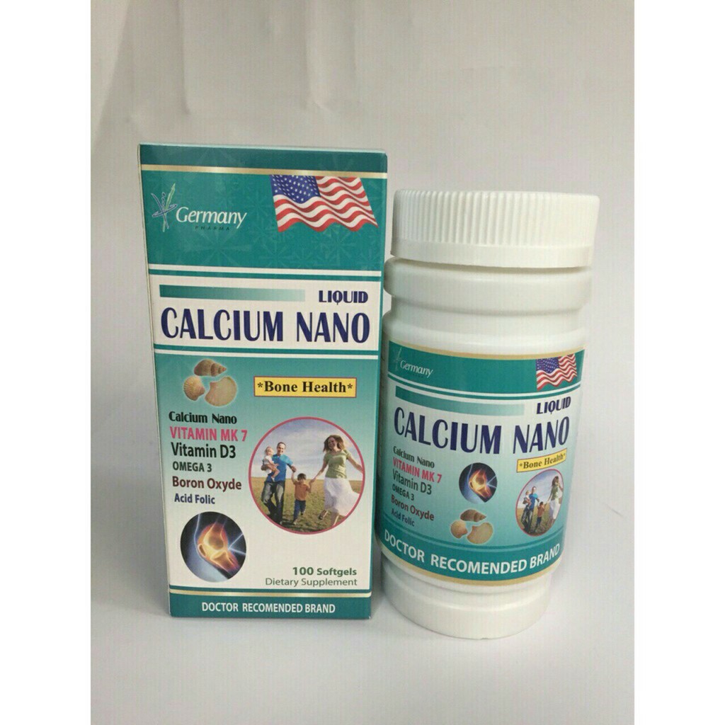 Liquid Calcium NANO - BỔ SUNG CANXI, chống còi xương, loãng xương 100 viên