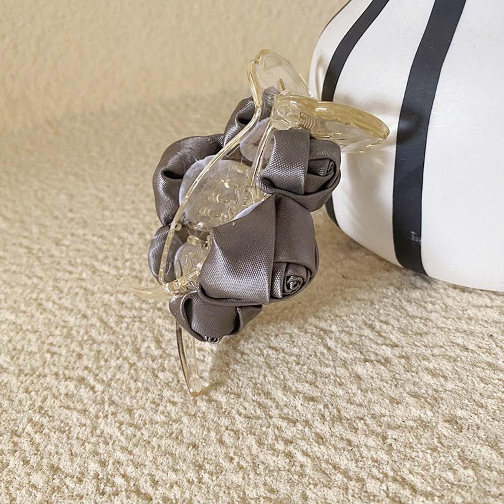 Kẹp Tóc Dọc Ba Chiều Bằng Nhựa Resin Hoa Hồng / Chuối Ba Chiều WMES15H Phong Cách Hàn Quốc Cho Nữ