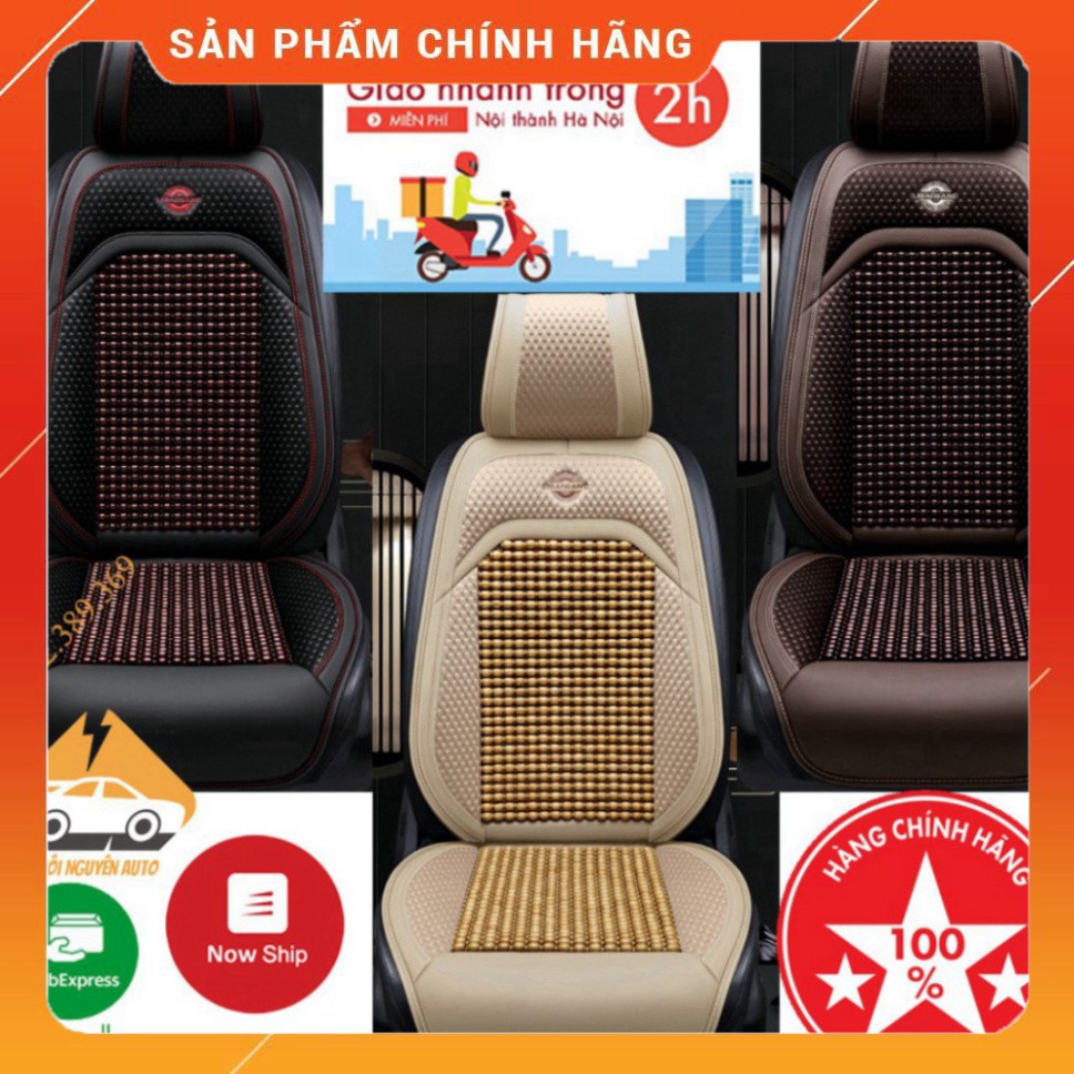 Áo ghế, tấm lót ghế Hạt gỗ cao cấp - chống nóng, chống trượt - dùng cho ô tô, xe hơi, văn phòng