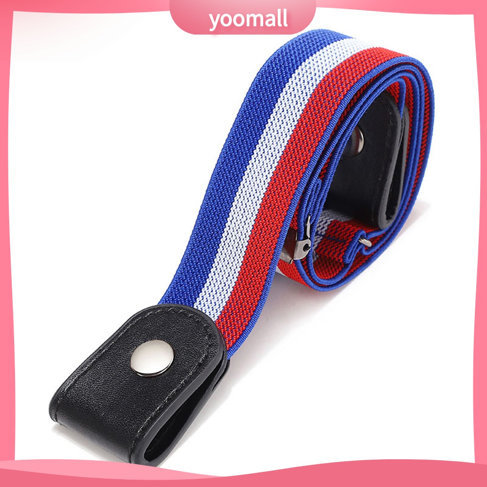 Yomall♡ Thắt Lưng Thun Không Khóa Dành Cho Nam Nữ Mặc Quần Jean