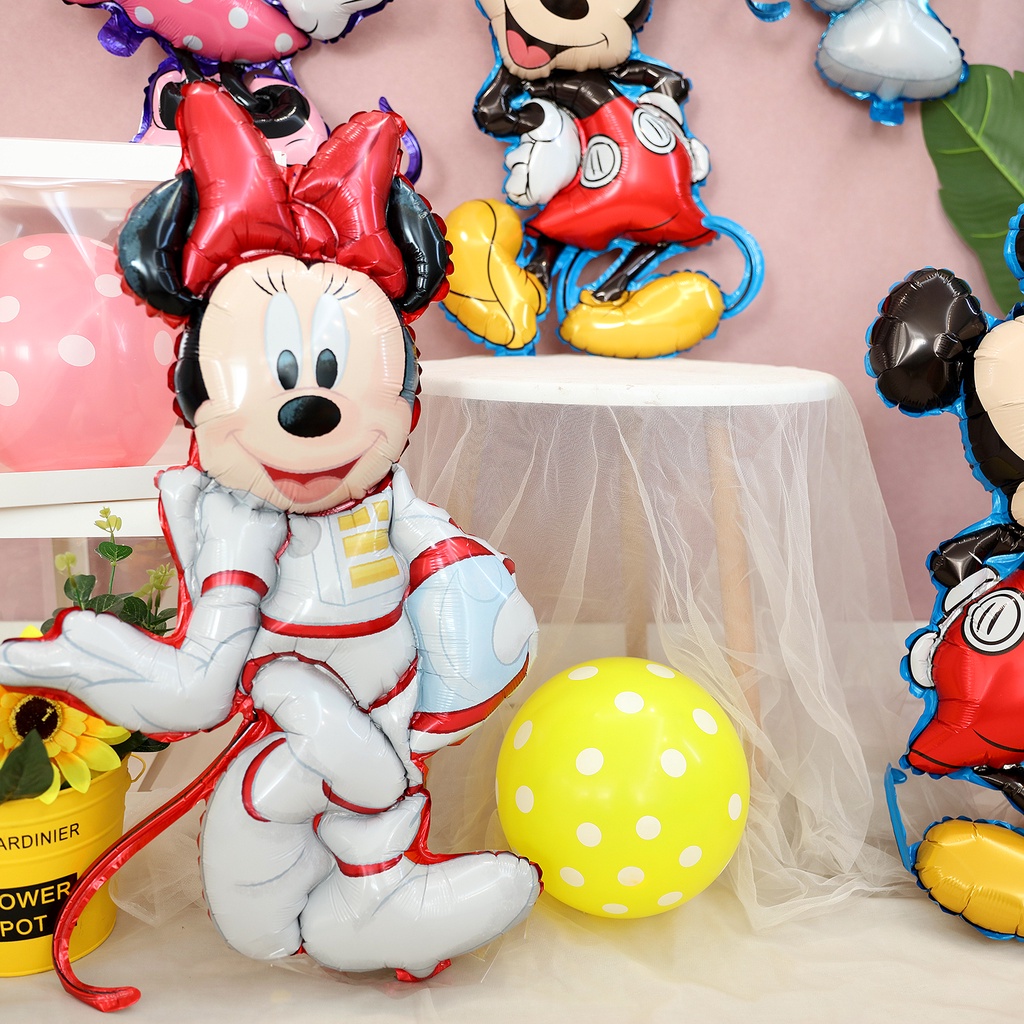 Bong bóng lá nhôm hình Disney Mickey Minnie trang trí tiệc sinh ...