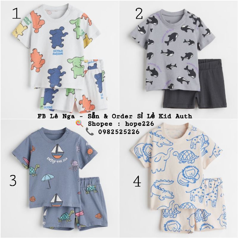 Bộ cotton HM US chính hãng sz từ 4-6m đến 3-4y