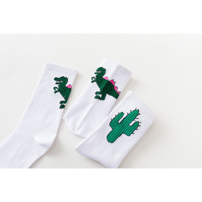 Vớ cotton cổ cao họa tiết nhiều kiểu phong cách Hàn quốc cá tính
