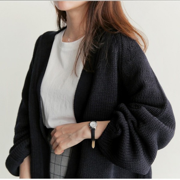 Áo Khóac Cardigan Len Không Cúc Phom Rộng Phong Style Hàn Quốc - MSP T34 | BigBuy360 - bigbuy360.vn