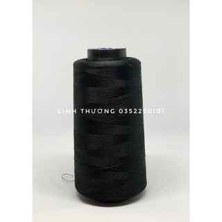 [MÀU HOT]Chỉ Tơ Vắt Sổ Cuộn To 5000m-Màu Đen