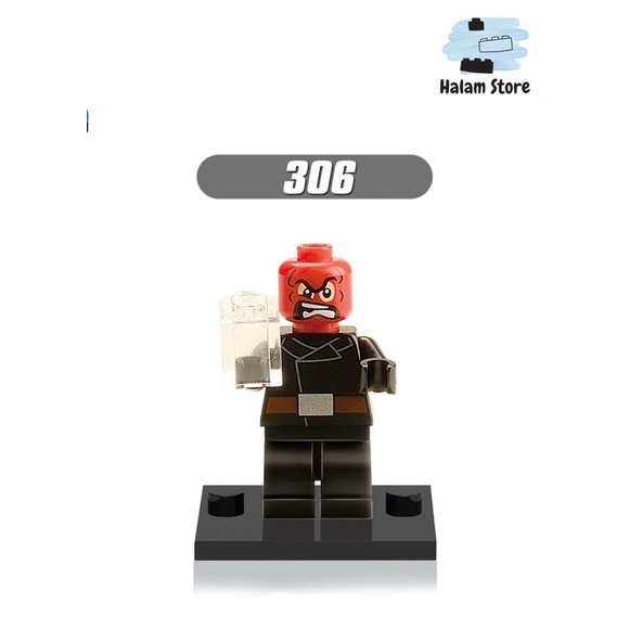 XINH X0120 Đồ chơi xếp hình lego Minifigures siêu anh hùng Marvel - Mô hình Captain America Hulk Ultron Red skull